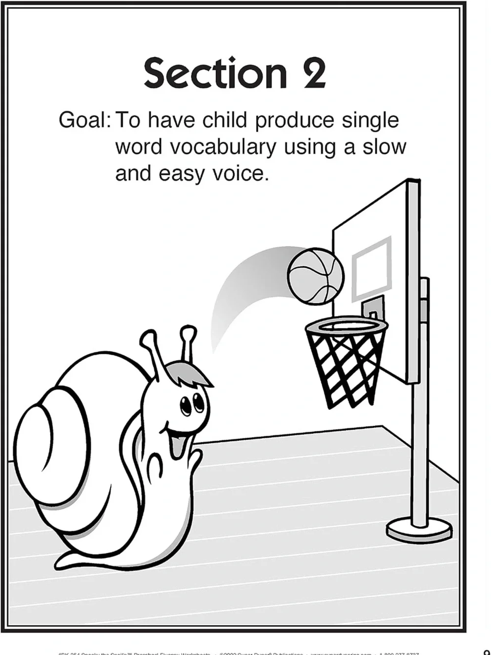 Snooky the Snail's Preschool Fluency Worksheets Super Duper Publications Speech